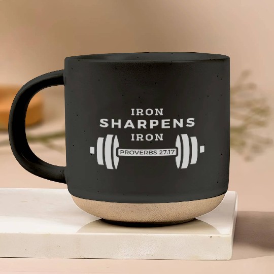 Iron Sharpens Iron (Proverbs 27:17) Pottery Mugs