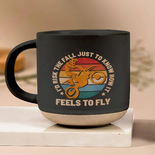 Motocross Supercross How It Feel To Fly Spruch Pottery Mugs
