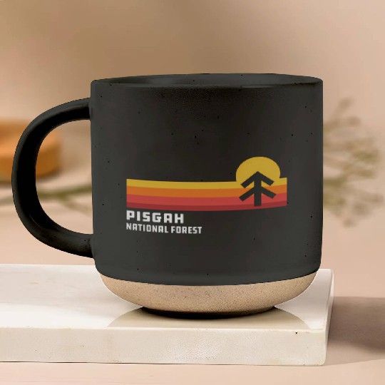 Retro Sunset Pisgah National Forest Asheville Pottery Mugs