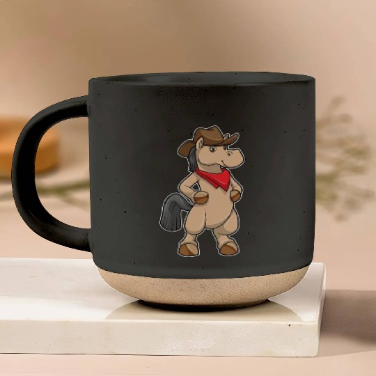 Horse Cowboy Pottery Mugs