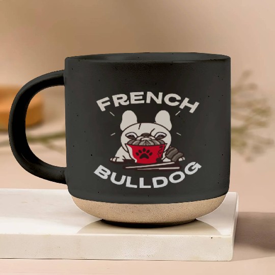 French Bulldog Ramen Lover Dog Owner Frenchie Mom Pottery Mugs