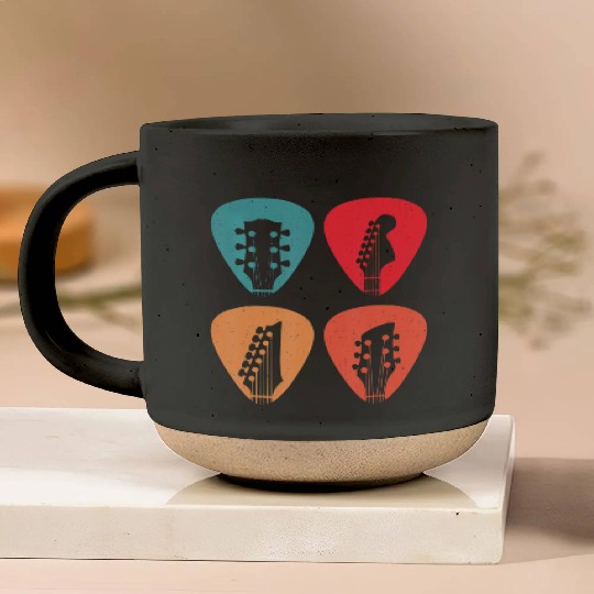 Guitar Head Guitar Player Pottery Mugs
