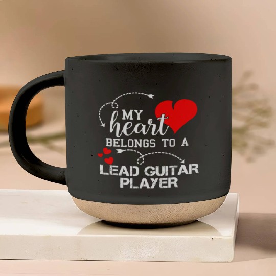 I Love My Lead Guitar Player Husband Wife Pottery Mugs