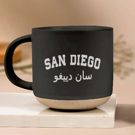 SAN DIEGO in ARABIC LETTER EID GIFT sweat Pottery Mugs