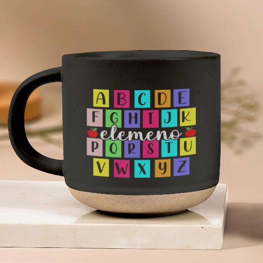 ABC Elemeno Kindergarten Teacher Cute Back to Pottery Mugs