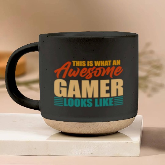 This Is W An Awesome Gamer Loo Pottery Mugs