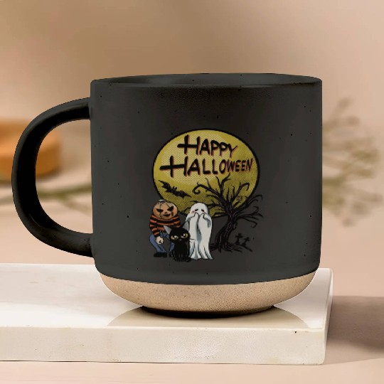 Happy Halloween Friends Pottery Mugs