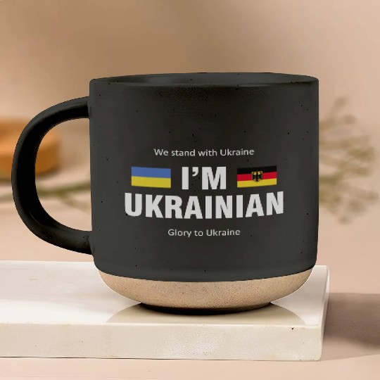 The Germany - Ukraine. I am Ukrainian Pottery Mugs
