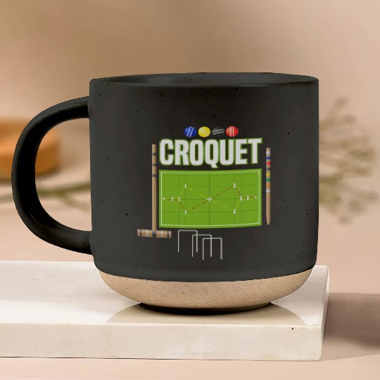Croquet Player Garden Croquet Golf Sport Pottery Mugs