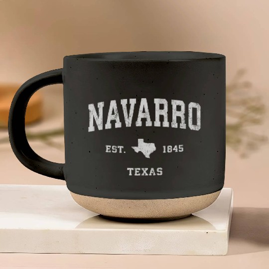 Navarro Texas Tx Vintage Athletic Pottery Mugs