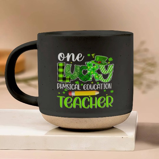 One Lucky Physical Education Teacher Pencil St Pottery Mugs