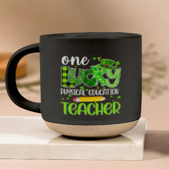 One Lucky Physical Education Teacher Pencil St Pottery Mugs