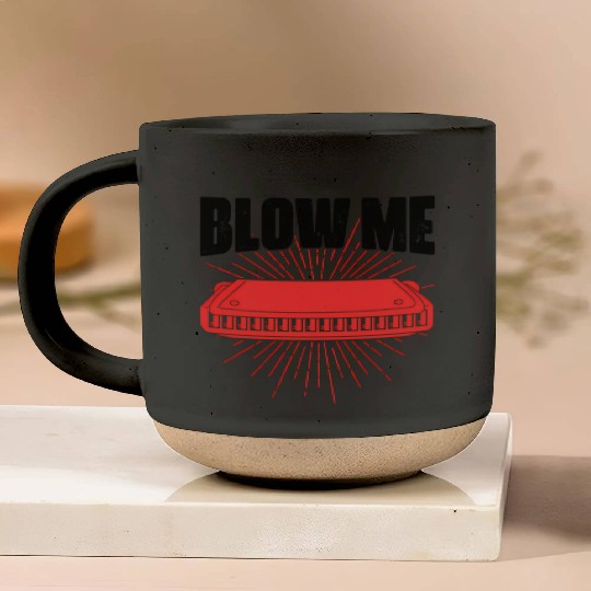 Blow Me Harmoa Wind Instrut Jazz Music Pottery Mugs