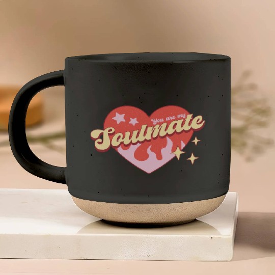 Soulmate heart valentine sublimation trending Pottery Mugs