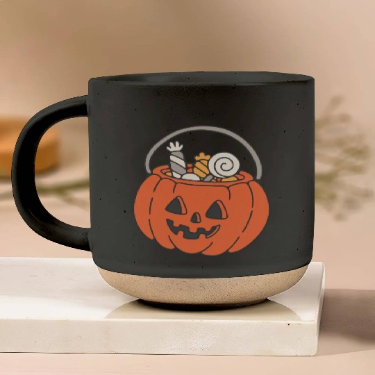 Trick Or Treat Halloween Jack O Lantern Pottery Mugs