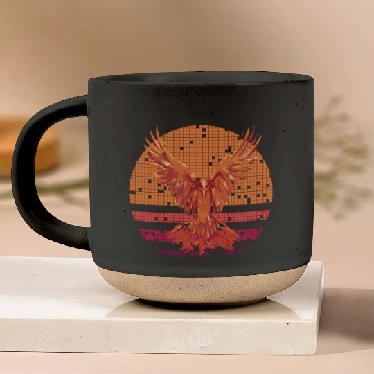 Firebird Fantasy Fire Phoenix Rise From Ashes Pottery Mugs