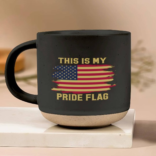 4Th Of July This Is My Pride Flag Usa American Pat Pottery Mugs