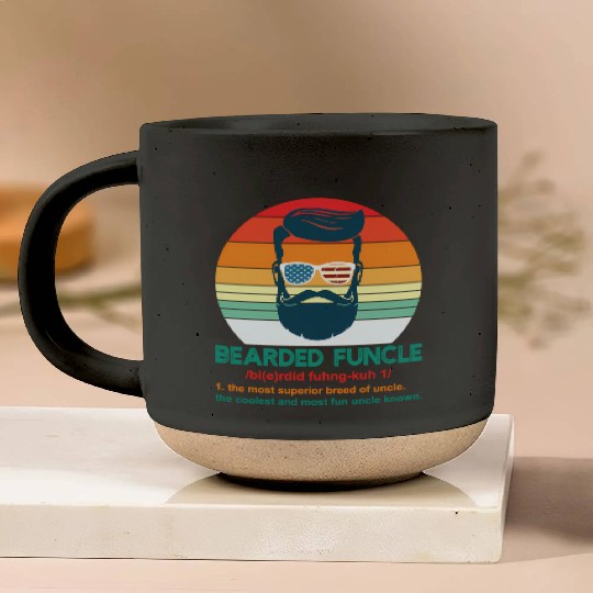 Bearded Funcle Definition Uncle Pottery Mugs