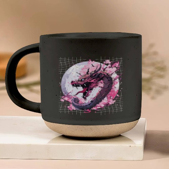 Japanese Dragon Retro Asian Oriental Dragon Cool Pottery Mugs