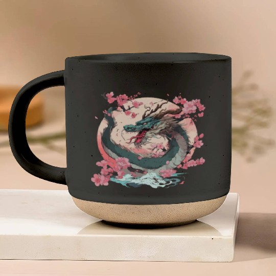 Japanese Dragon Cool Fantasy Chinese Asian Dragon Pottery Mugs