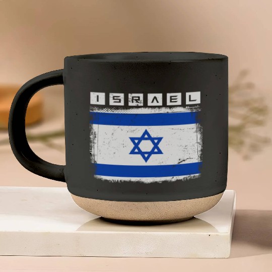 Israel Flag Star Of David Israel Pottery Mugs