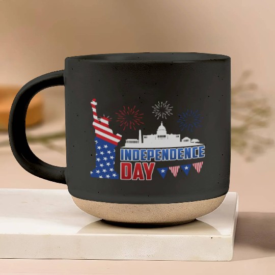 Independence Day Statue of Loverty America Party Pottery Mugs