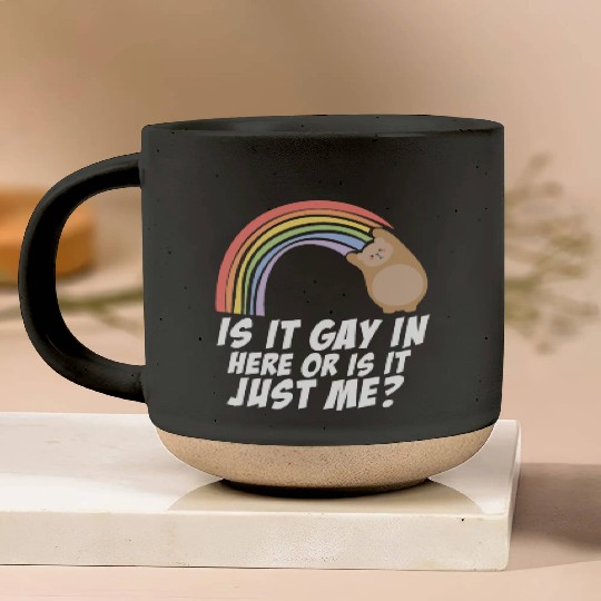Is It Gay Here LGBTQ Proud Ally Rainbow Gay Pride Pottery Mugs