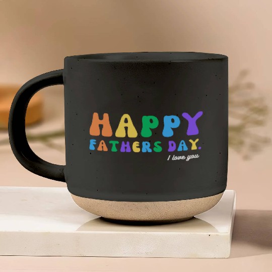 Happy Fathers Day i love you dad Heart Daddy funny Pottery Mugs