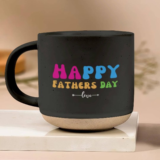 Happy Fathers Day i love you dad Heart Daddy funny Pottery Mugs