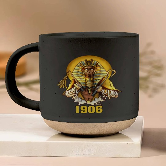 1906 Sphinx Alpha Ace Fraternity Pharoah Pottery Mugs