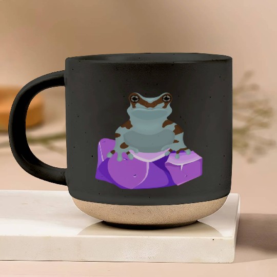 Frog Crystal Amethyst Gemstone For Toad Owners Pottery Mugs