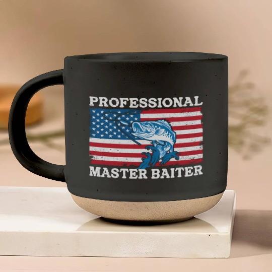 Professional Master Baiter Us American Flag Bass Pottery Mugs