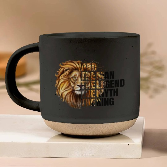 The Man the Legend Lion Pottery Mugs