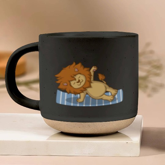 Yoga Lion Pottery Mugs