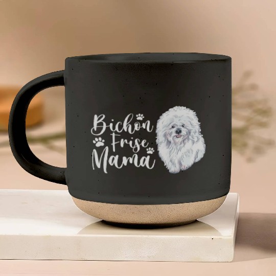 Bichon Frise Mama Pottery Mugs