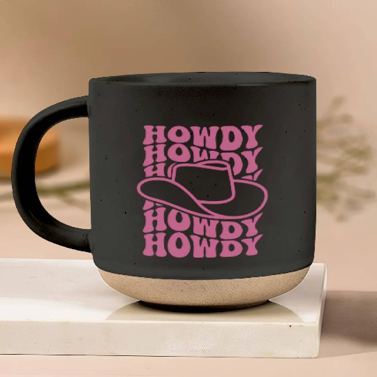 Howdy Western Rodeo Cory Southern Cowgirl Pottery Mugs