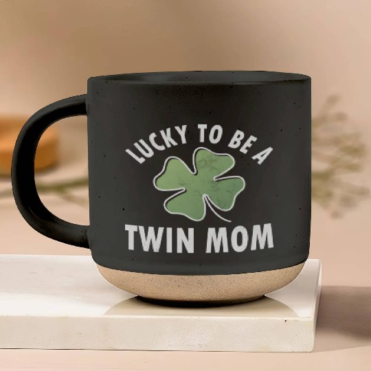 Lucky To Be A Twin Mom Saint Patric Day Pottery Mugs