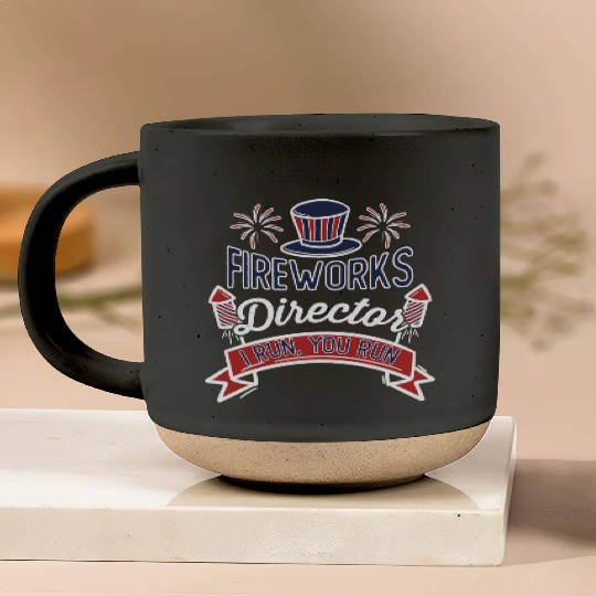 Fireworks Director 4th of July Pottery Mugs