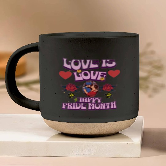 Happy Pride Month- Empowered with love and pride Pottery Mugs