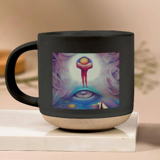 Psychedelic imagination Who am I, where am I? Pottery Mugs