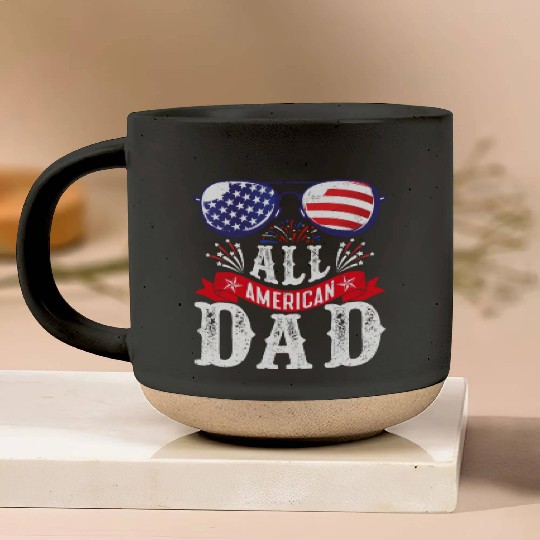 All American Dad America Pride US Patriot Pottery Mugs