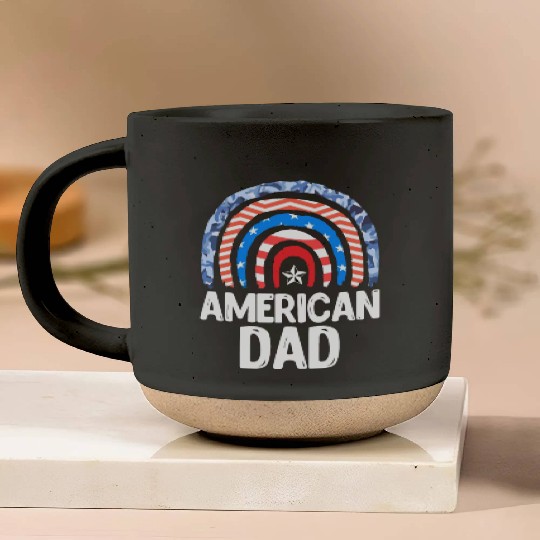 All American Dad Independence Day Party USA Father Pottery Mugs