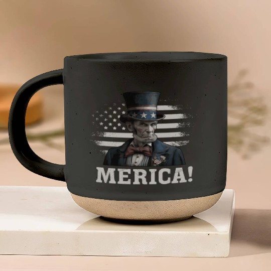 Merica Lincoln President Independence Day Party Pottery Mugs