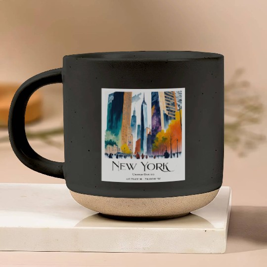 People walking to One World Trade Centre New York Pottery Mugs