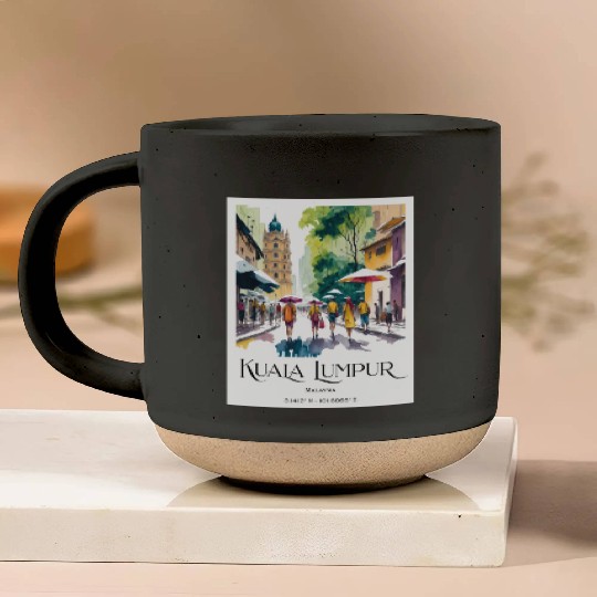 People walking in streets of Kuala Lumpur Malaysia Pottery Mugs