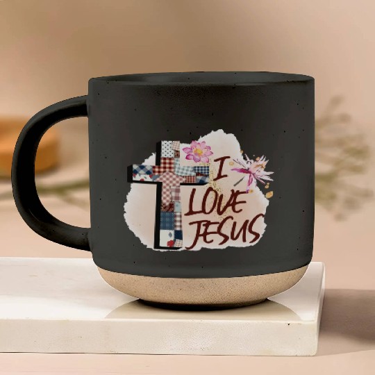 I Love Jesus Pottery Mugs