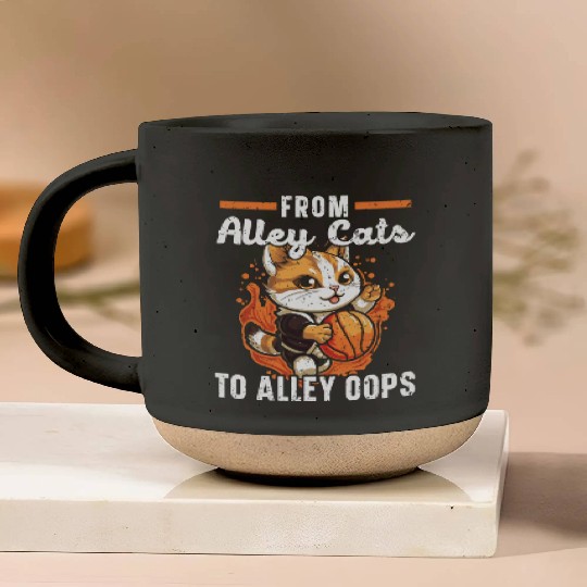 Basketball Cat Basketball Player I Love Basketball Pottery Mugs