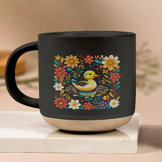 Joyful Duck Pond Pottery Mugs