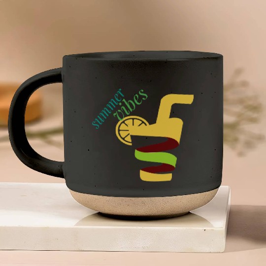 Cool lemon drink summer design Pottery Mugs