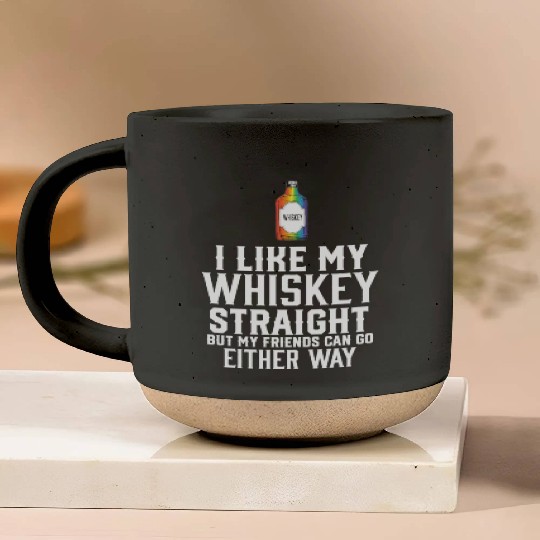 LGBT Proud Ally I Like My Whiskey Straight Gender Pottery Mugs